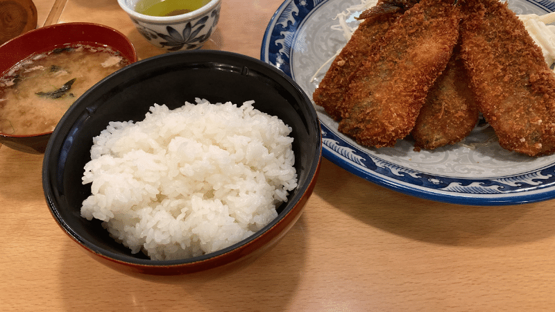 アジフライ定食